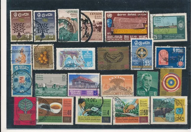 D395711 Sri Lanka Ceylon Nice selection of VFU Used stamps