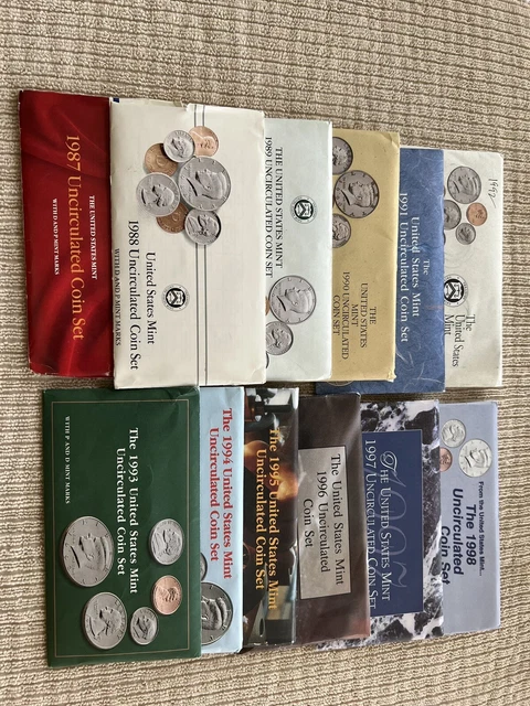 1987-1998 US Uncirculated Mint Coin Sets