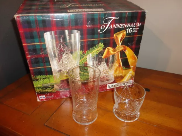 Tannenbaum Luminarc Arcoroc France Christmas Tree Glass 15 Pc Drinking Glass Set