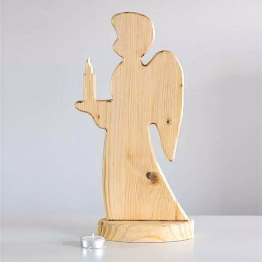 Angelo di Natale, Angelo, Figura, Adventsdeko, Legno, Natura