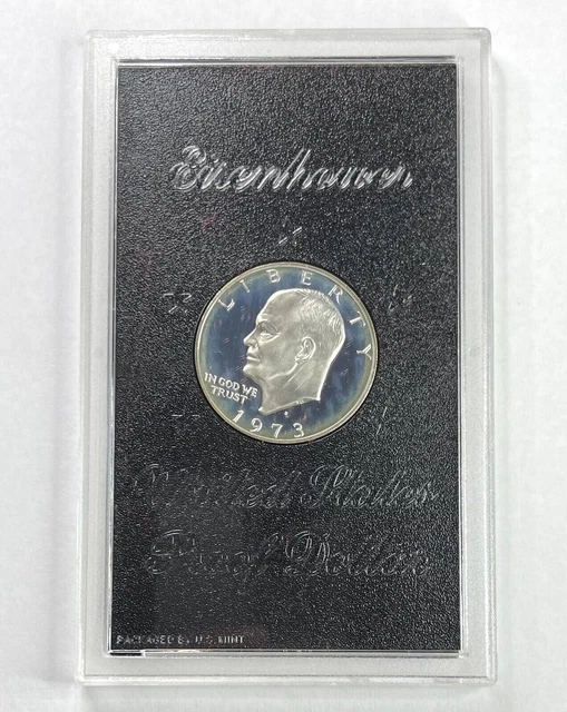 1973 S Eisenhower Ike Silver Dollar Proof %40 Silver Plastics OGP