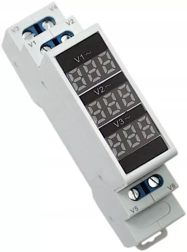 Modular Voltmeter 1, 3-Phasen Voltage Din Led Digital Spannungsmesser Ac 80-500V 3