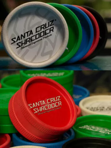 SANTA CRUZ SHREDDER - 55mm HEMP ECO GRINDERS - 5 COLOURS AVAILABLE Black, Green