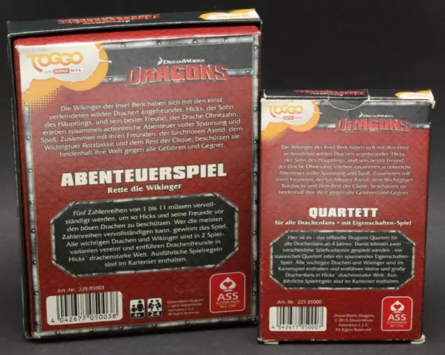 Abenteuerspiel und Quartett DRAGONS Kartenspiele Set von ASS Altenburger 2