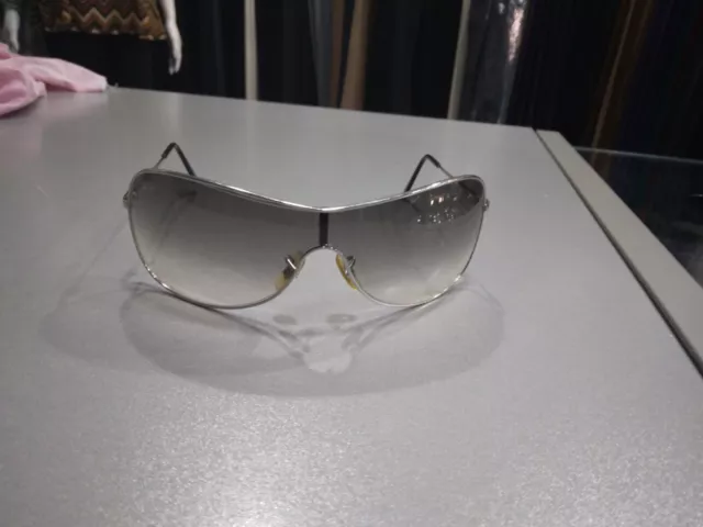 Ray-ban Rb3211 Mascherina Grigio Montatura Argento Large Buone  Condizioni M212