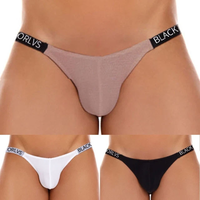 Hommes Sexy Taille Basse Renflement Pochette String Short String Slip UK