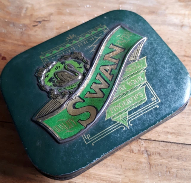 VINTAGE SUPERIOR QUALITY SWAN Papers Tobacco Tin £10.00