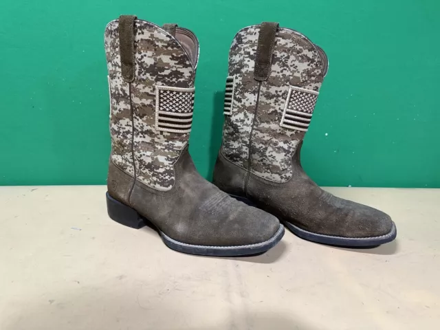 ARIAT PATRIOT AMERICAN Flag Camo Western Boot Size 12EE $85.00 - PicClick