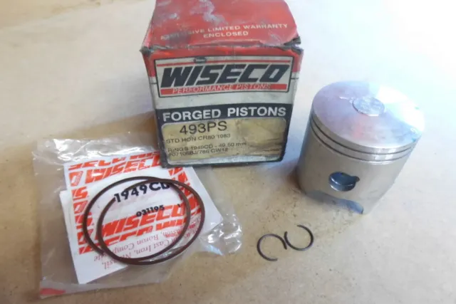 Honda Cr80  Cr 80  1983  Genuine Nos Wiseco Piston Kit (Std) - # 493Ps