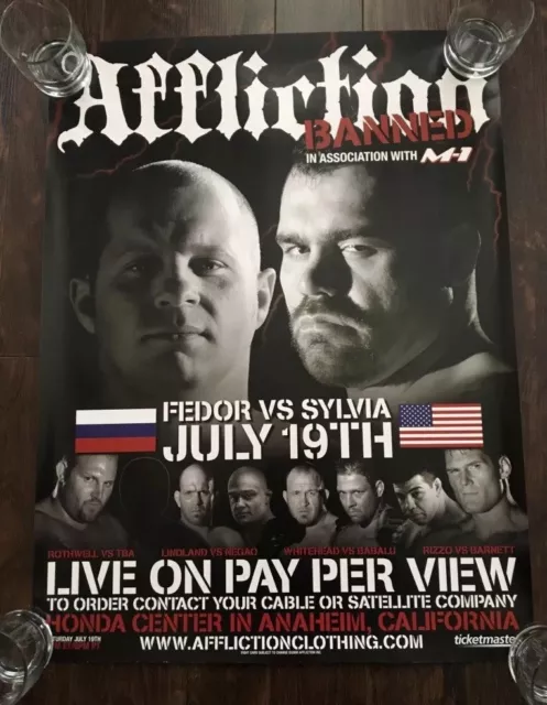 Affliction: Banned Fedor Emelianenko vs Tim Sylvia Poster, Pride, UFC, Bellator