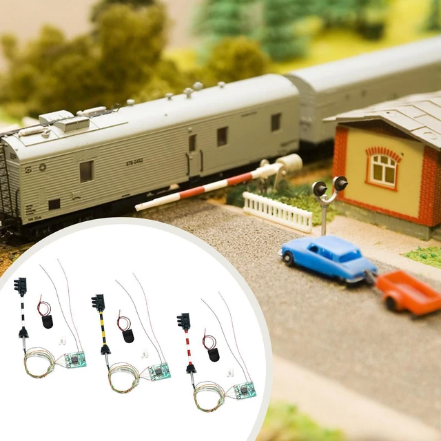 Kit d'éclairage de rue LED 5 pièces pour trains à l'échelle N 65 mm