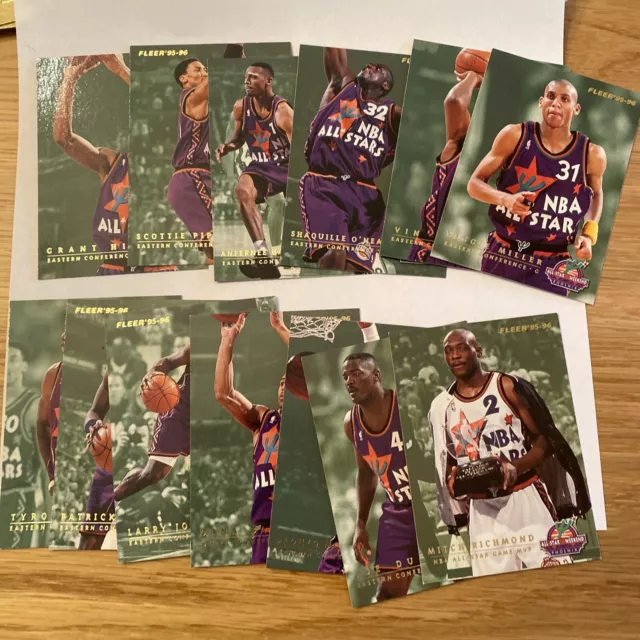 1995-96 Fleer NBA All Star Weekend Phoenix Complete Two Sided Insert Set of 13