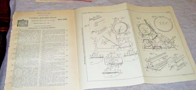 Improvements In Toy Typewriting Machines Patent Louis Marx Dudley Worcs 1933