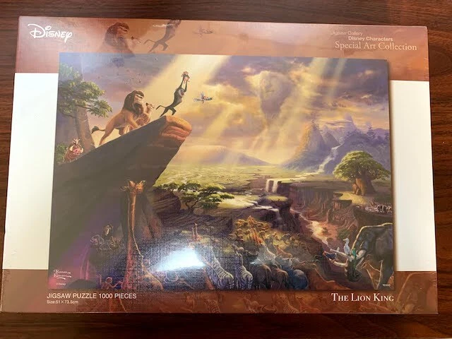 DISNEY OFFICIAL THE Lion King Thomas Kinkade Schmidt 1000 Pieces Jigsaw ...