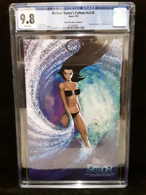 CGC 9.8 Michael Turner's Fathom Vol 3 #5, NYCC 2009 Exclusive Limited to 750 HOT