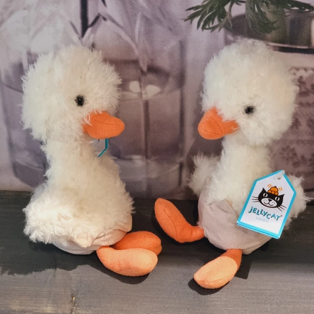 JELLYCAT QUACK Quack Duckling Comforter Soft Chick Toy x 2 Bundle