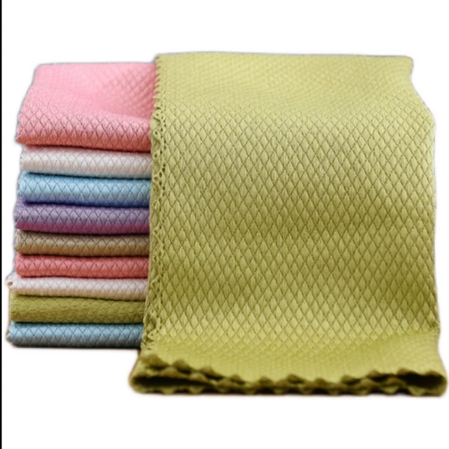10Pcs Reusable Cleaning Cloths Magic Streak-Free Miracle Kitchen Rag Nanoscale