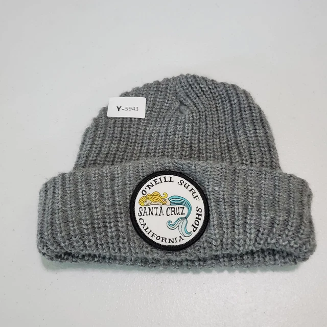 O'Neill Surf Shop Men Hat One Size Gray Beanie Santa Cruz California Mermaid
