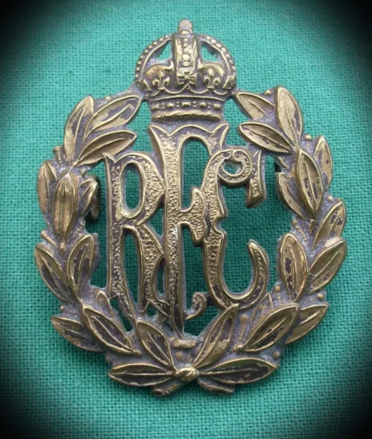 The Royal Flying Corps 'RFC' KC WW1, 100% GENUINE, British Military Cap Badge.