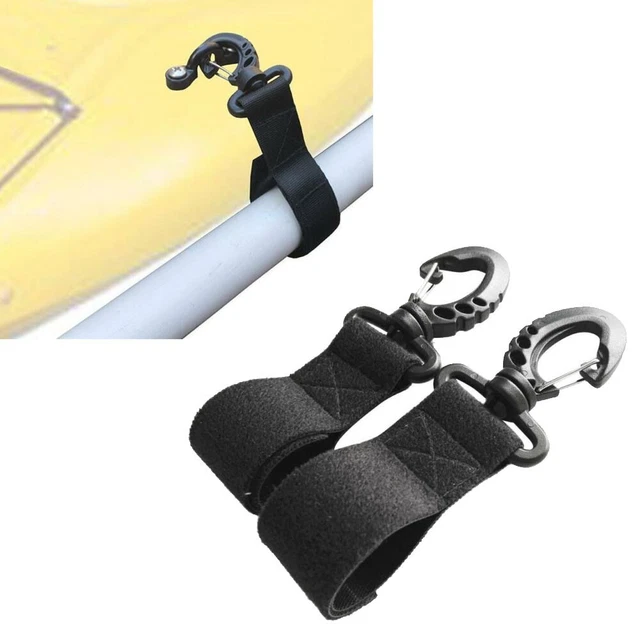 Clip pagaia kayak rafting sport acquatici 2 pezzi nero nylon supporto canoa