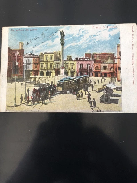 Un Saluto Da Lecce Piazza Sant Oronzo Tram E Animatissima Viagg 1905