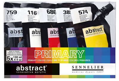 Set de pintura acrílica abstracta Sennelier, 5 colores (Introducción)