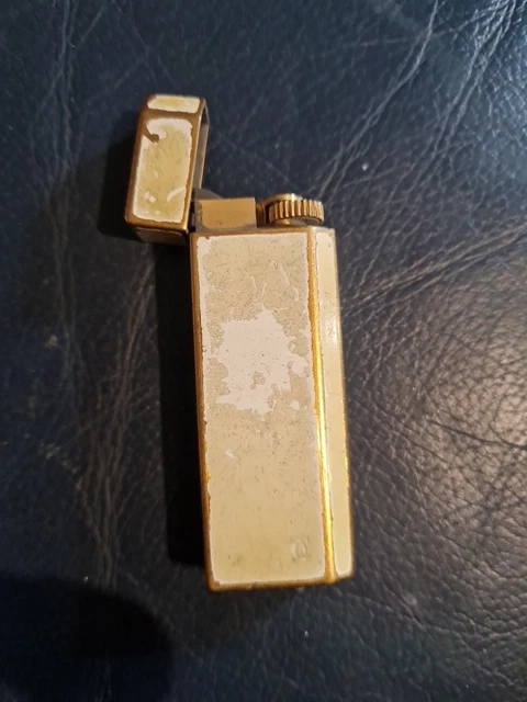 CARTIER 18CT GOLD Plated Gas Lighter Service Needed Not Working