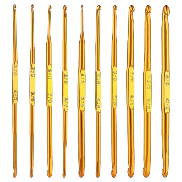 Gold Crochet Needles Multisize Knitting Needles Double End Crochet Hooks  Scarf