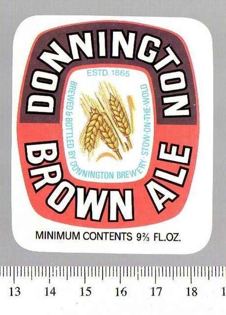 UK Beer Label - Donnington Brewery - Gloucestershire - Brown Ale (version b)