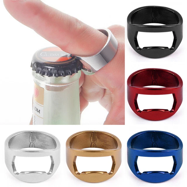 Abridor de botellas de oso de acero inoxidable gadget barra abridor de botellas dedo pulgar N62US