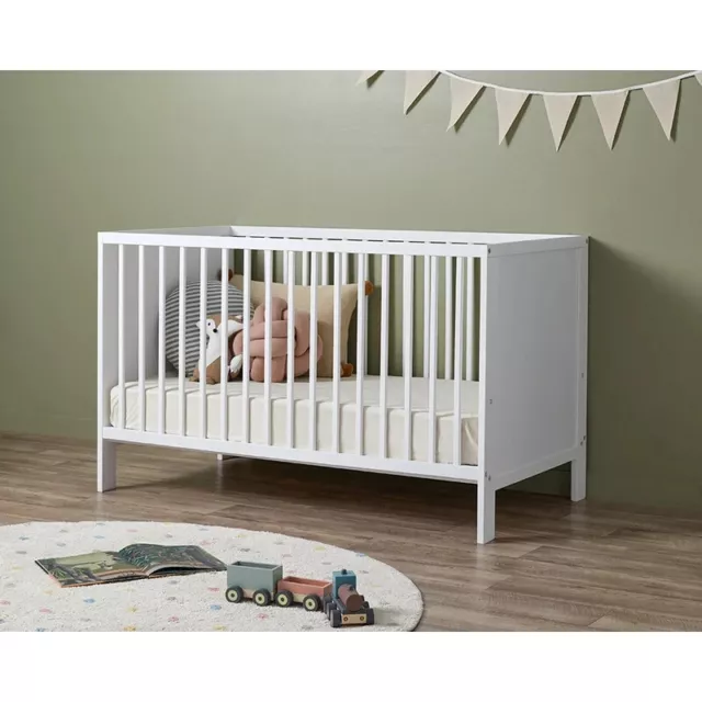 Mocka Aspiring Cot - White Nursery Furniture Cots, Elegant Simple and practical. 3