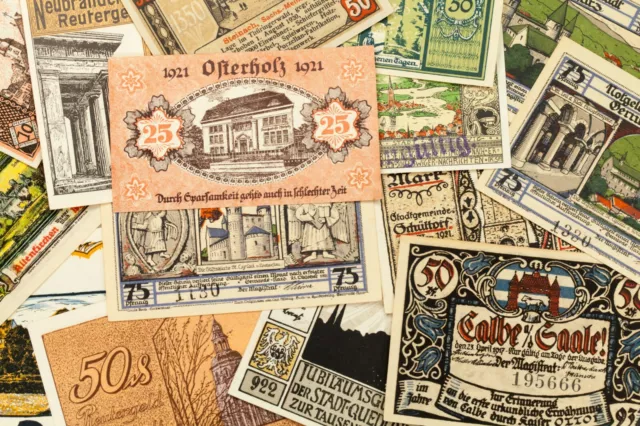 1920's Deutschland Notgeld (Notfall Geld) 25pc - Altenkirchen, Dassow, Schleswig