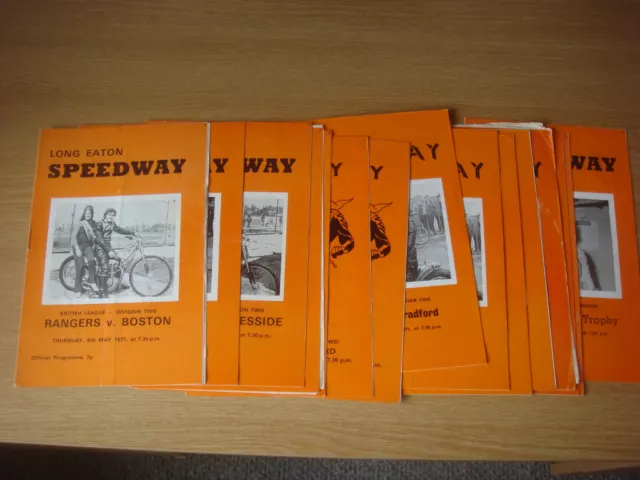 Long Eaton 1971 home speedway programmes *choose from list*