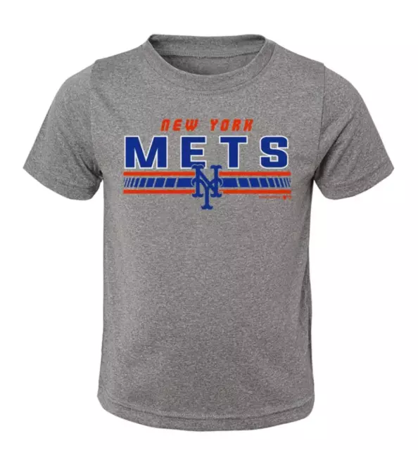 MLB New York Mets Boys' Gray T-Shirt Youth Extra Large 16/18