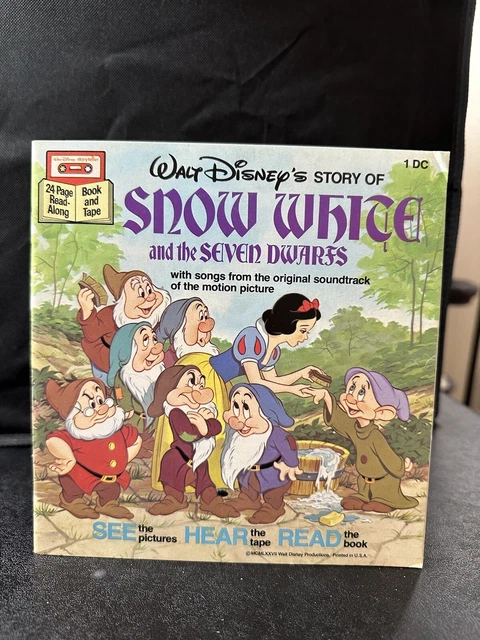 VINTAGE WALT DISNEY Snow White And The Seven Dwarfs Book 1977 NO TAPE £ ...
