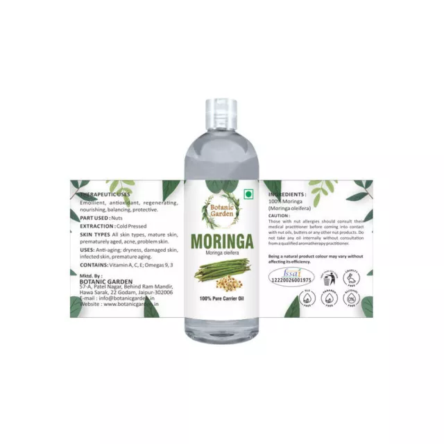 Aceite de Moringa del jardín botánico o aceite de masaje prensado en frío... 2