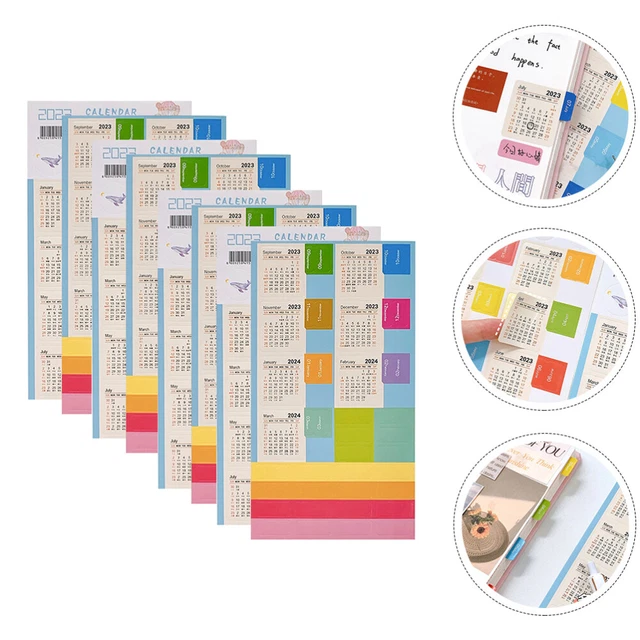 16 Sheets Kalender-Index-Aufkleber Synthetisches Papier Büro DIY Planer Tabs