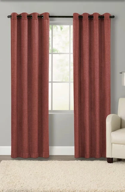 Sonoma Goods for Life 2 Panels 50 x 108 Blackout Curtains Apple Butter Burgundy