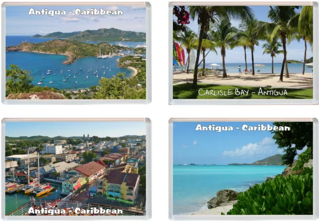 Various Caribbean 4 PACKS - 96 x 67mm Jumbo Fridge Magnet Present Gift Souvenir