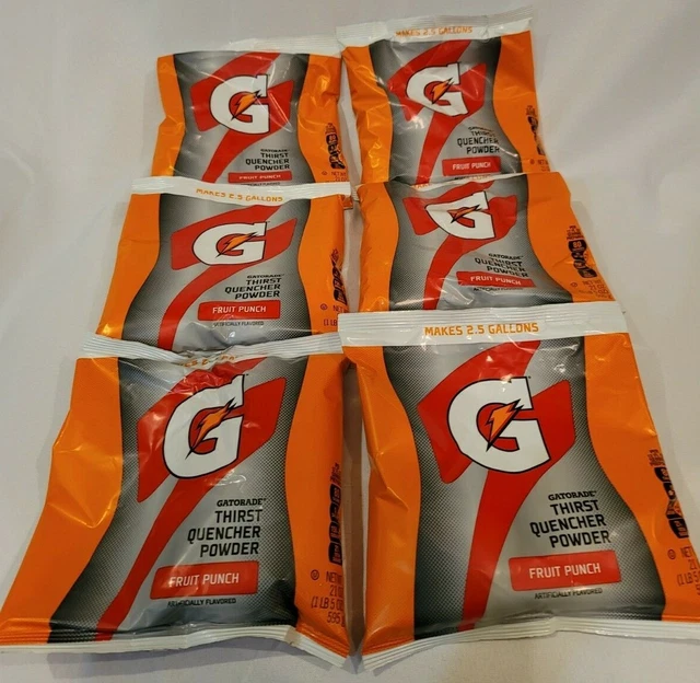 GATORADE HYDRATION 2.5 Gallon Thirst Drink Mix Powder Fruit Punch 6