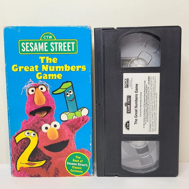 SESAME STREET THE Great Numbers Game VHS Elmo Telly Gabby Children’s