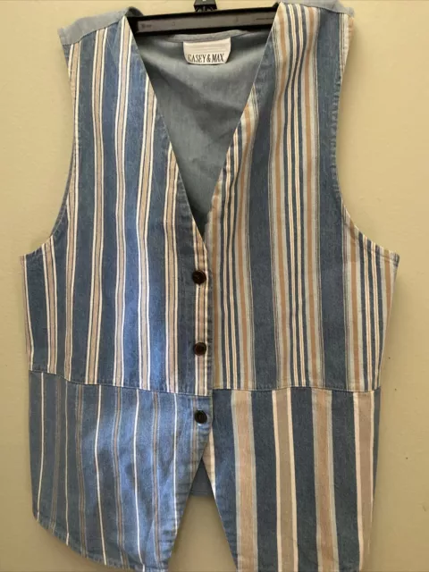 CASEY & MAX Women's Blue Denim Vest Size M? Boho