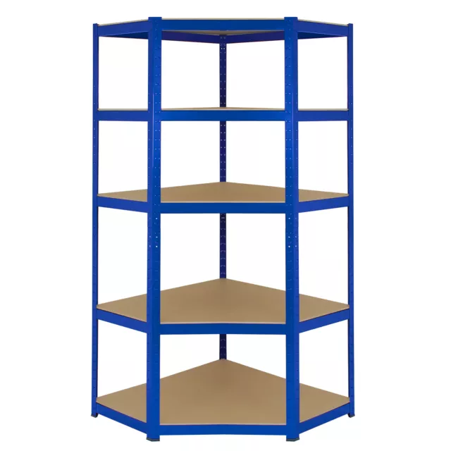 1 x Corner Racking Unit 2 x 90cm Garage Shelves Shelving Racking Boltless 3