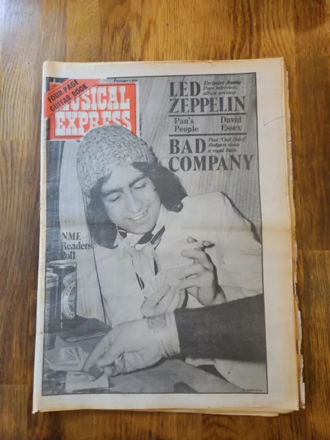 NME New Musical Express December 7th, 1974 Bad Company Cover