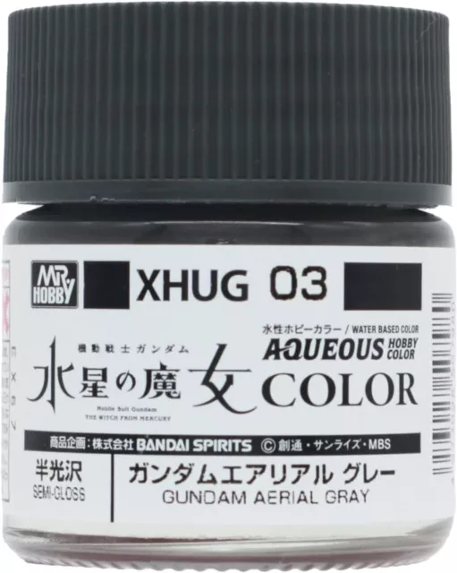 Gunze GSI Mr.Hobby Gundam Aqueous Hobby Color Paint XHUG03 Aerial Gray (10ml)