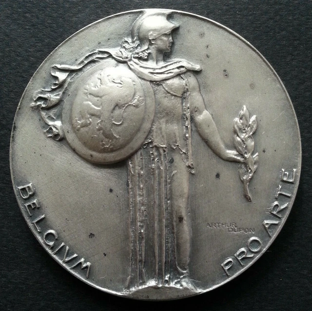 Médaille En Bronze Argenté Sur L'escrime - Par Émile Monier, Fin XIXe Siècle, 45 Mm