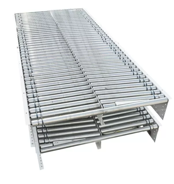 Roach 48"x 10'  Straight Roller Conveyor  130VDC O-Ring Belt Drive