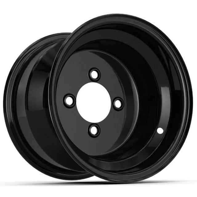 Golf Cart GTW 10 " 10x7 Nero Acciaio Ruota 3:4 Offset
