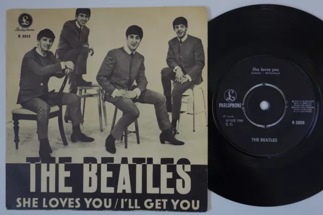 BEATLES She Loves You RAREST SWEDEN 45 VARIANT! beige sleeve SWEDISH beat HEAR!