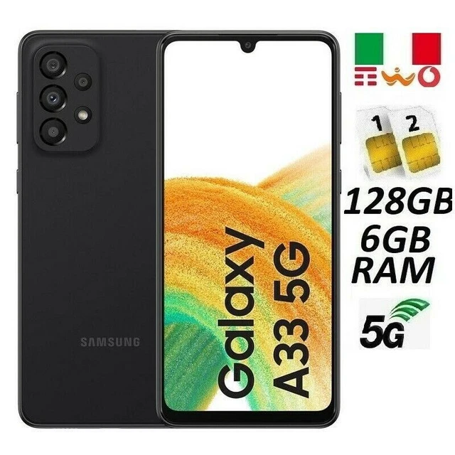 Samsung Galaxy A33 5G Dual Sim Sm- A336B Ds 128Gb Ram 6Gb Black Italia Brand